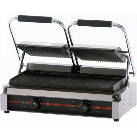 Plancha grill eléctrica económica doble superior